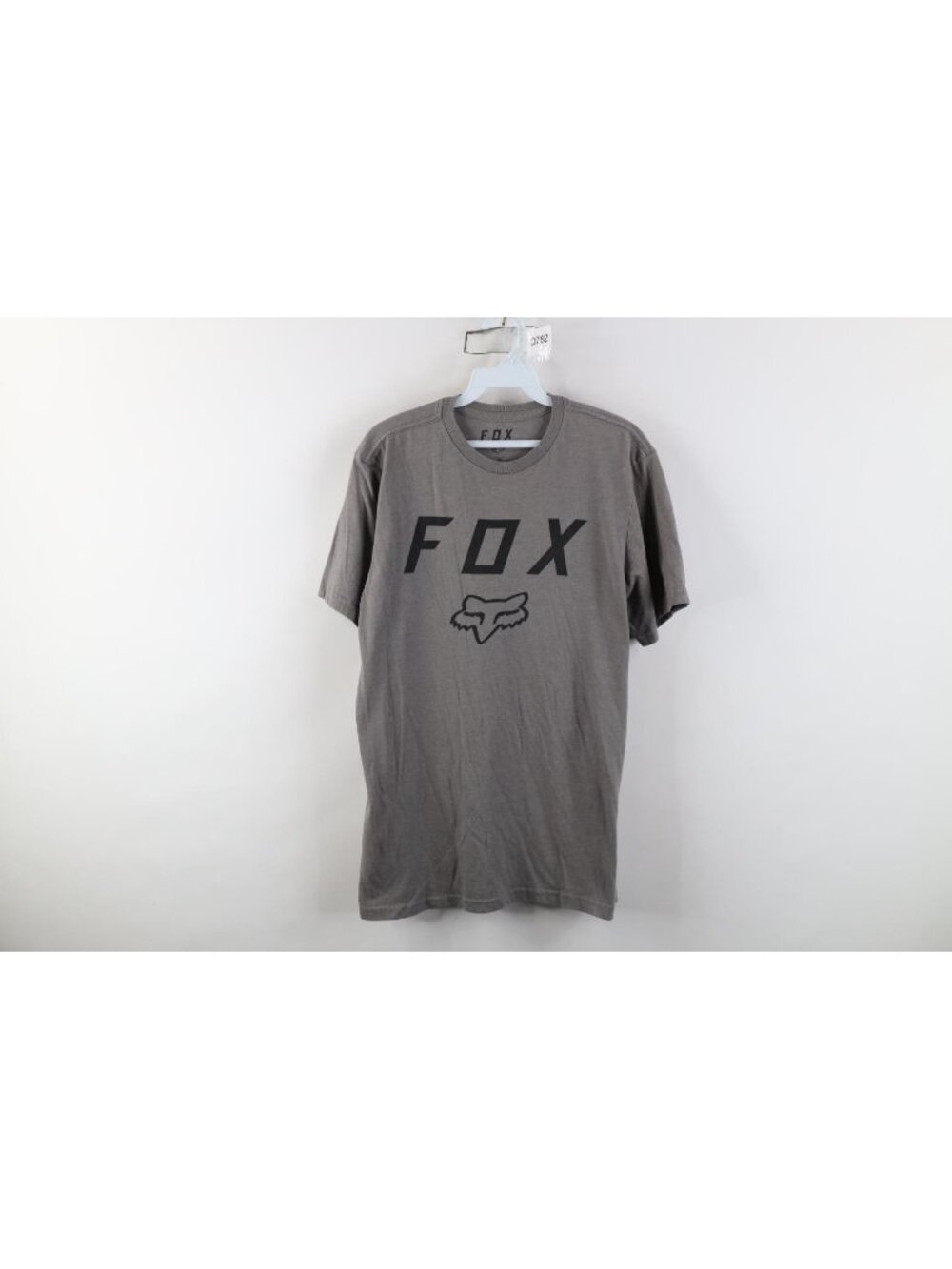 Vintage Y2K Fox Racing Mens Medium Faded Spell Out Short Sleeve T-Shirt Gray